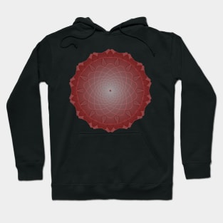 coral color  Mandala Intricate Patterns Symmetrical Design Hoodie